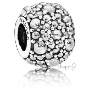 EUC Pandora 791755CZ Sterling Silver Shimmering Droplets Charm w/ Clear Zirconia
